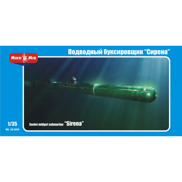 Mikro Mir MM35-009 Soviet Diver Propulsion Vehicle Sirena Scale 1:35 Plastic Model Submarine Kit