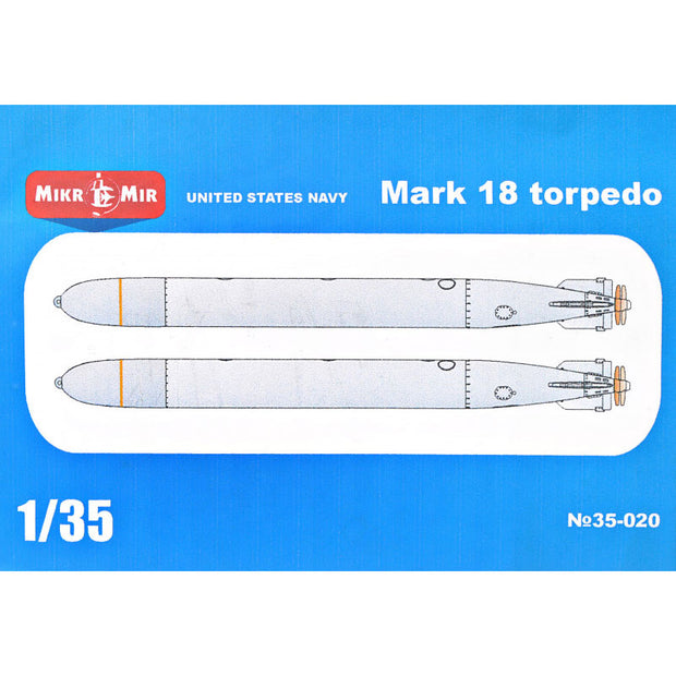 Mikro Mir MM35-020 U.S. navy Mark 18 torpedo Scale 1:35 Plastic Model Torpedo Kit