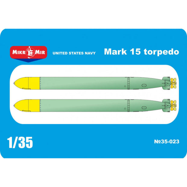 Mikro Mir MM35-023 USA Mark15 torpedo (в коробке!!) x2 Scale 1:35 Plastic Model Torpedo Kit