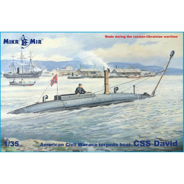 Mikro Mir MM35-026 CSS David American Civil War-era torpedo Scale 1:35 Plastic Model Destroyer Kit