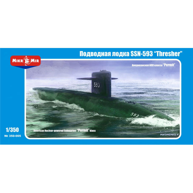 Mikro Mir MM350-005 American Nuclear-powered Submarine Permit class SSN-593 Thresher Scale 1:350