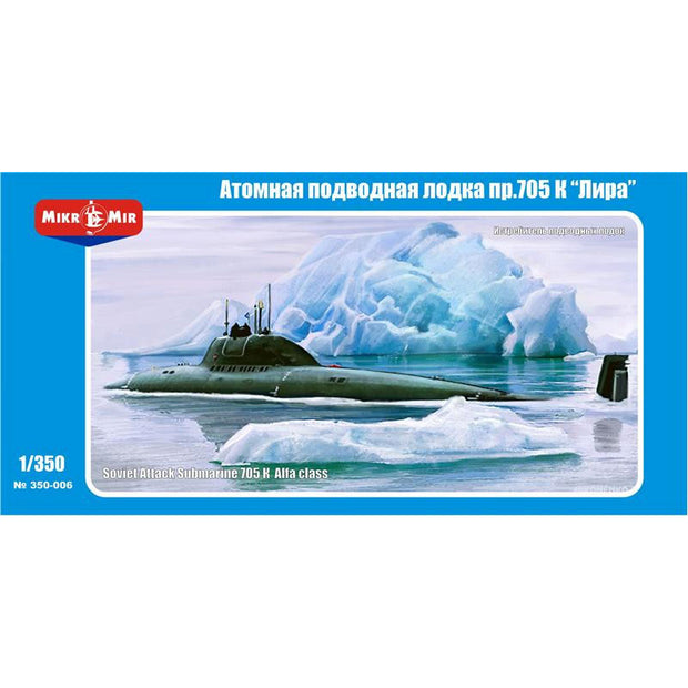Mikro Mir MM350-006 705 K Alfa class (Lira) soviet attack submarine Scale 1:350 Plastic Model Submarine Kit