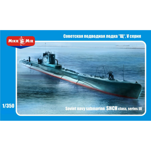 Mikro Mir MM350-011 Soviet Navy Submarine SHCH Class, Series V Scale 1:350 Plastic Model Submarine Kit