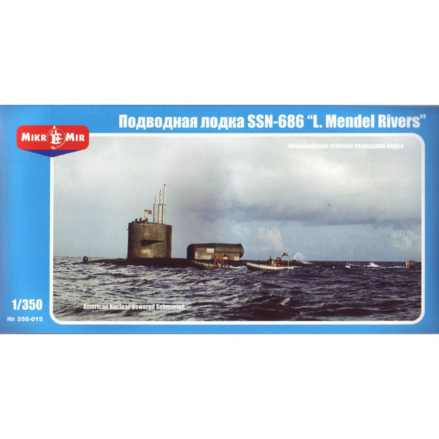 Mikro Mir MM350-015 SSN-686 "L.Mendel Rivers" Scale 1:350 Plastic Model Submarine Kit