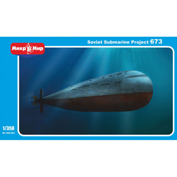 Mikro Mir MM350-023 Soviet Submarine Project 673 Scale 1:350 Plastic Model Submarine Kit