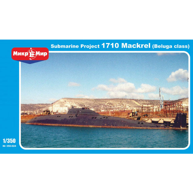 Mikro Mir MM350-024 Submarine Project 1710 Mackrel (Beluga Class) Scale 1:350 Plastic Model Submarine Kit