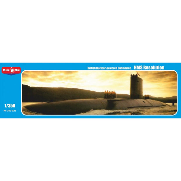 Mikro Mir MM350-026 Britan HMS Resolution Scale 1:350 Plastic Model Submarine Kit
