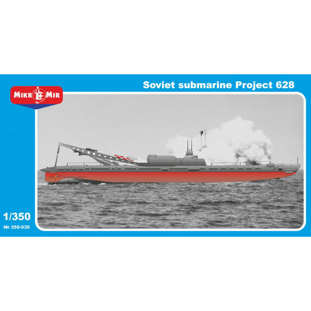 Mikro Mir MM350-030 Soviet submarine Projekt 628 Scale 1:350 Plastic Model Submarine Kit