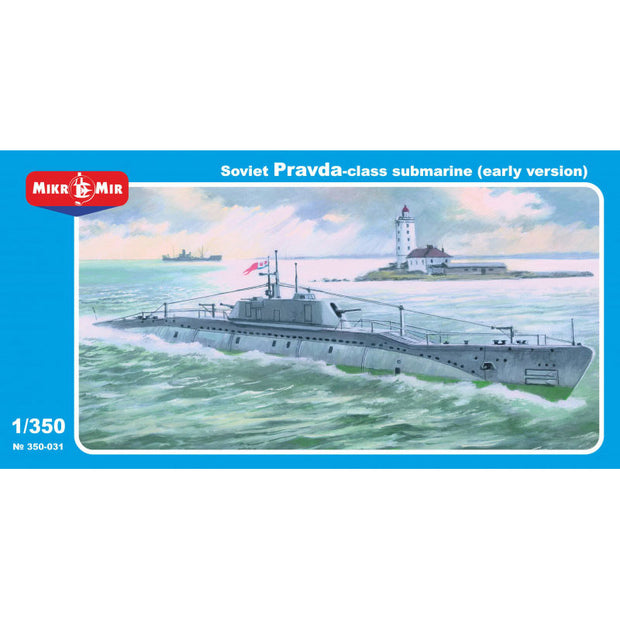 Mikro Mir MM350-031 Soviet Pravda-Class Submarine (Early Version) Scale 1:350 Plastic Model Submarine Kit