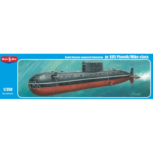 Mikro Mir MM350-034 Soviet Nuclear-powered Submarine PR.685 Plavnik/Mike Class Scale 1:350