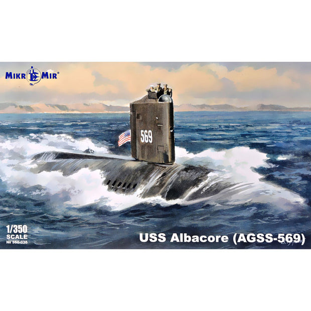 Mikro Mir MM350-036 USS Albacore (AGSS-569) Scale 1:350 Plastic Model Submarine Kit