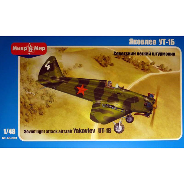 Mikro Mir MM48-003 Soviet Light Atack Aircraft Yakovlev UT-1B Scale 1:48 Plastic Model Aircraft Kit