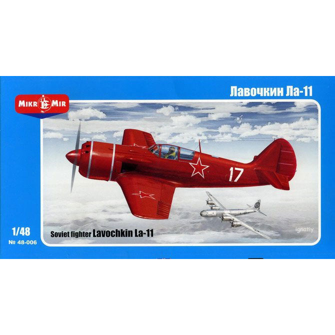 Mikro Mir MM48-006 Soviet Fighter Lavochkin LA-11 Scale 1:48 Plastic Model Aircraft Kit