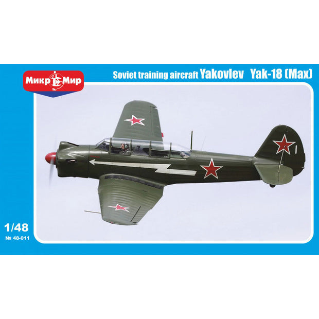Mikro Mir MM48-011 Soviet Training Aircraft Yakovlev Yak-18 Scale 1:48 Plastic Model Aircraft Kit
