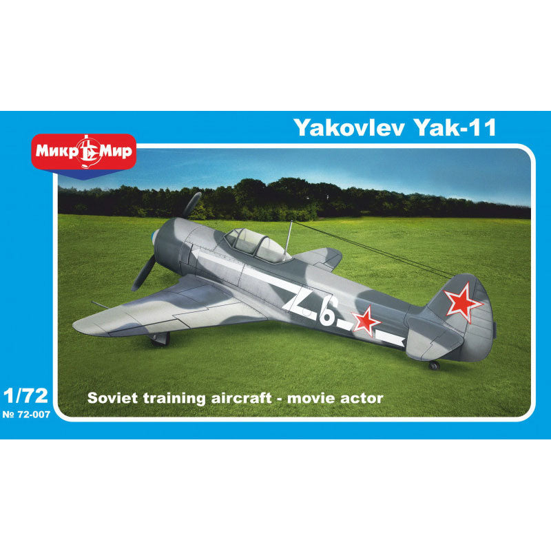 Mikro Mir MM72-007 Soviet Training Aircraft - Movie Actor Yak-11 Scale 1:72 Plastic Model Aircraft Kit