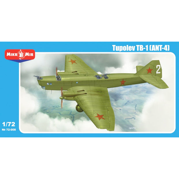 Mikro Mir MM72-008 Tupolev TB-1 (ANT-4) Scale 1:72 Plastic Model Aircraft Kit