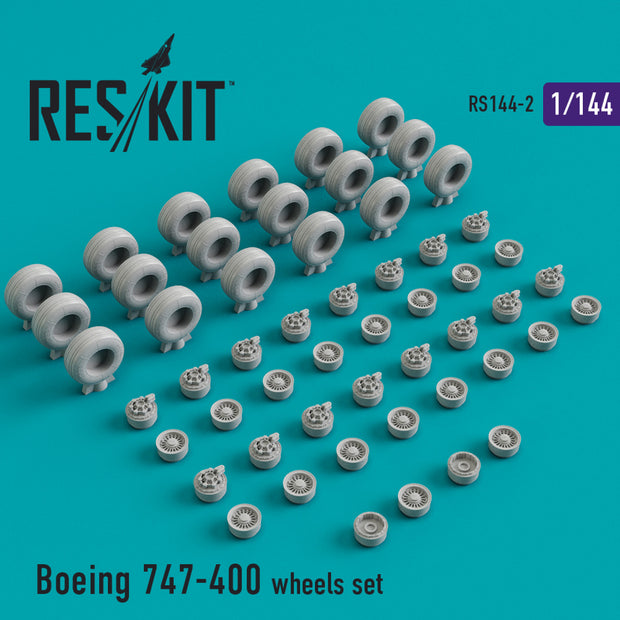 Boeing 747-400 ER/ERF Wheels set Scale 1:144 ResKit RS144-0002 for Aircraft Model Kit