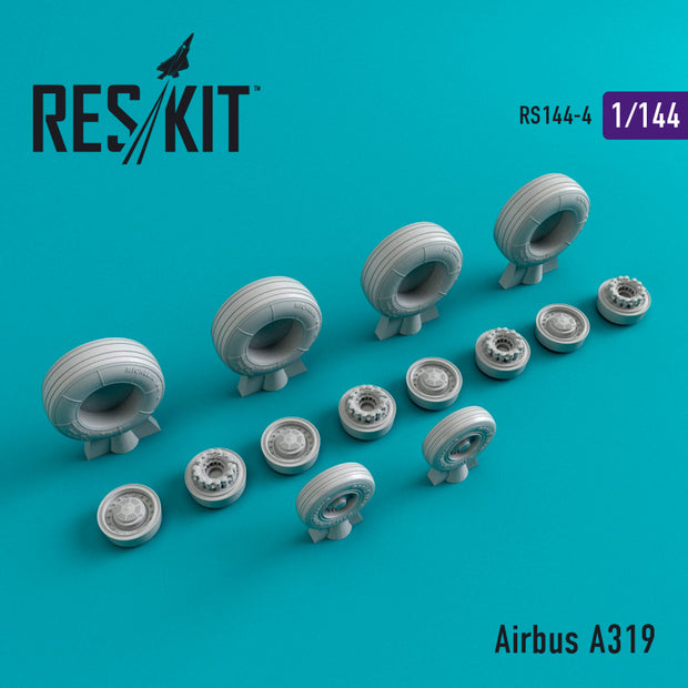 Airbus A319 Wheels set Scale 1:144 ResKit RS144-0004 for Aircraft Model Kit