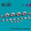 Boeing 737-800 Wheels set (weighted) Scale 1:144 ResKit RS144-0014 for Aircraft Model Kit