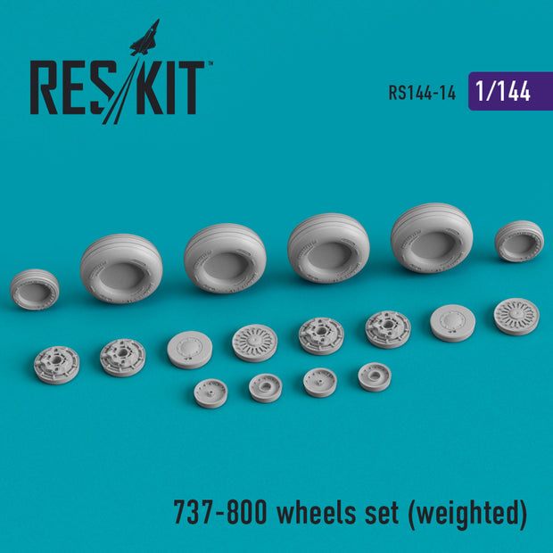 Boeing 737-800 Wheels set (weighted) Scale 1:144 ResKit RS144-0014 for Aircraft Model Kit