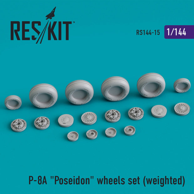 Boeing P-8A Poseidon Wheels set (weighted) Scale 1:144 ResKit RS144-0015 for Aircraft Model Kit