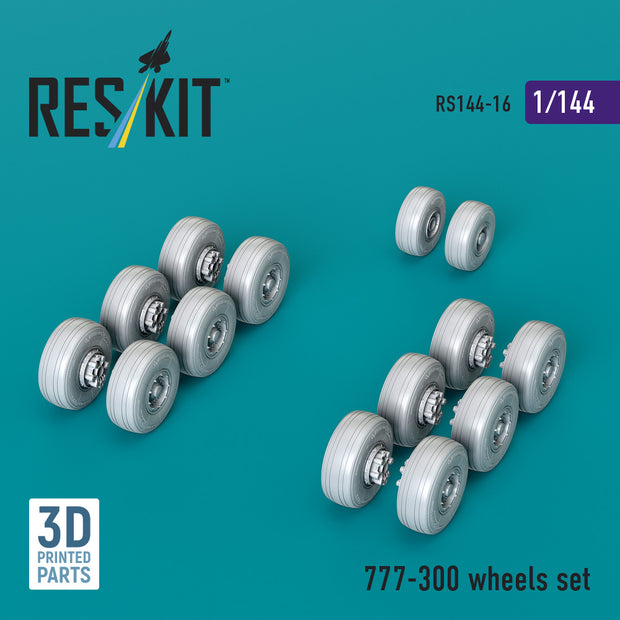 Boeing 777-300 Wheels set (3D Printed) Scale 1:144 ResKit RS144-0016 for Aircraft Model Kit