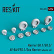 Harrier GR,1/GR,3/AV-8A/FRS,1/Sea Harrier Wheels set Scale 1:24 ResKit RS24-0005 for Aircraft Model Kit