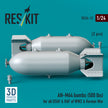 AN-M64 bombs (500 lbs) for all USAF & RAF of WW2 & Korean War (2 pcs) (3D Printed) Scale 1:24 ResKit RS24-0012