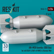 AN-M58 bombs (500 lbs) for all USAF & RAF of WW2 & Korean War (2 pcs) (3D Printed) Scale 1:24 ResKit RS24-0013