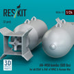 AN-M58 bombs (500 lbs) for all USAF & RAF of WW2 & Korean War (2 pcs) (3D Printed) Scale 1:24 ResKit RS24-0013