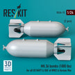 MK.36 bombs (1000 lbs) for all US NAVY & RAF of WW2 & Korean War (2 pcs) (3D Printed) Scale 1:24 ResKit RS24-0015