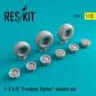 Northrop F-5 (A,B) Freedom fighter Wheels set Scale 1:32 ResKit RS32-0004 for Aircraft Model Kit