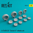 LTV A-7 (A,B,C,E) Corsair II Wheels set Scale 1:32 ResKit RS32-0018 for Aircraft Model Kit