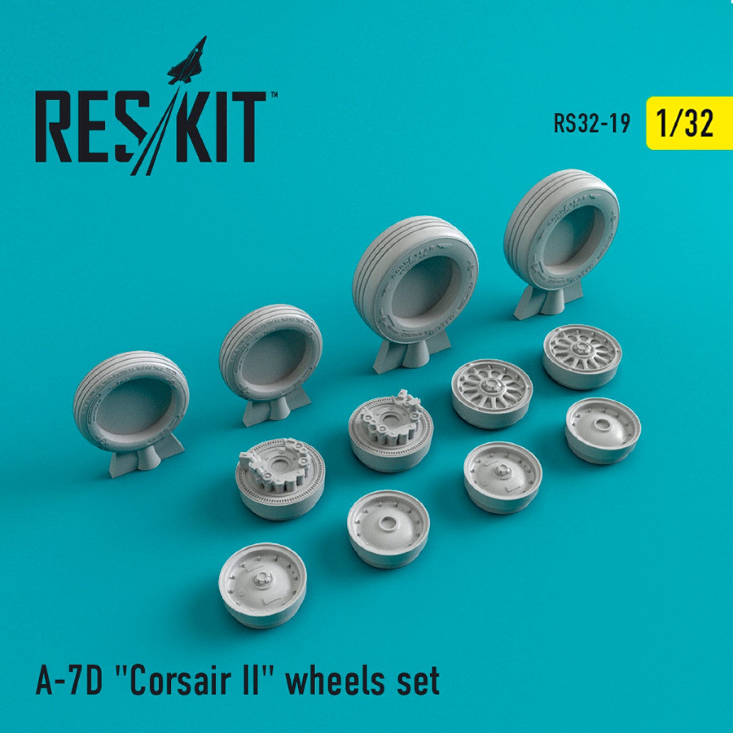 LTV A-7D Corsair II Wheels set Scale 1:32 ResKit RS32-0019 for Aircraft Model Kit