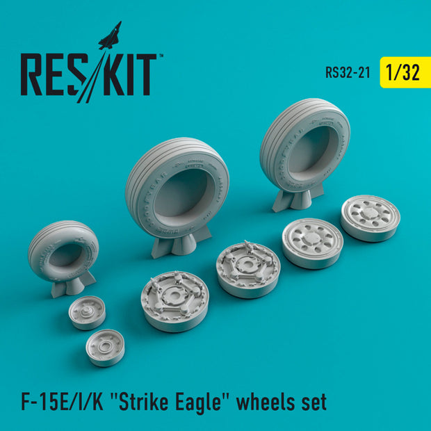McDonnell Douglas F-15 (E,I,K) Strike Eagle Wheels set Scale 1:32 ResKit RS32-0021 for Aircraft Model Kit