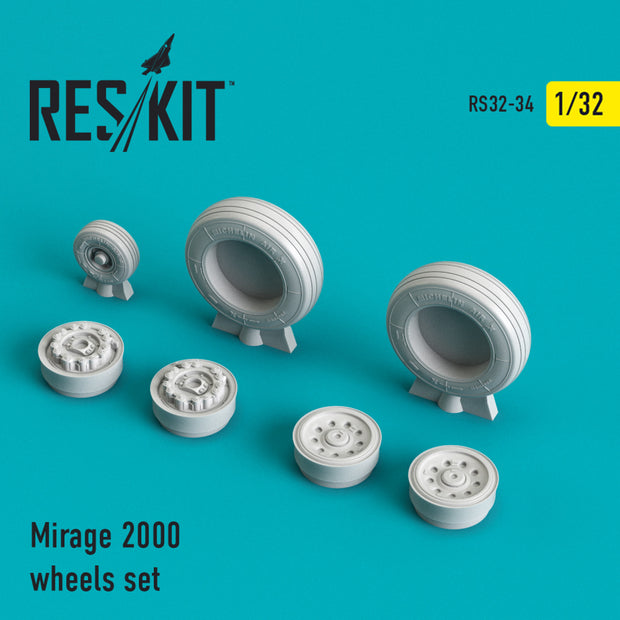 Dassault Mirage 2000 Wheels set Scale 1:32 ResKit RS32-0034 for Aircraft Model Kit
