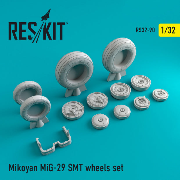MiG-29 SMT Wheels set Scale 1:32 ResKit RS32-0090 for Aircraft Model Kit