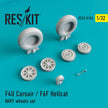 F4U Corsair/F6F Hellcat NAVY Wheels set Scale 1:32 ResKit RS32-0106 for Aircraft Model Kit
