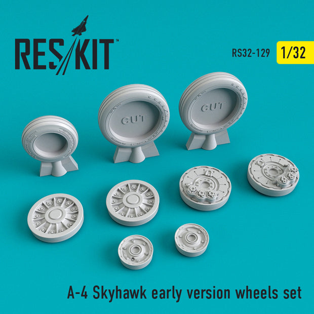Douglas A-4 Skyhawk early version Wheels set Scale 1:32 ResKit RS32-0129 for Aircraft Model Kit