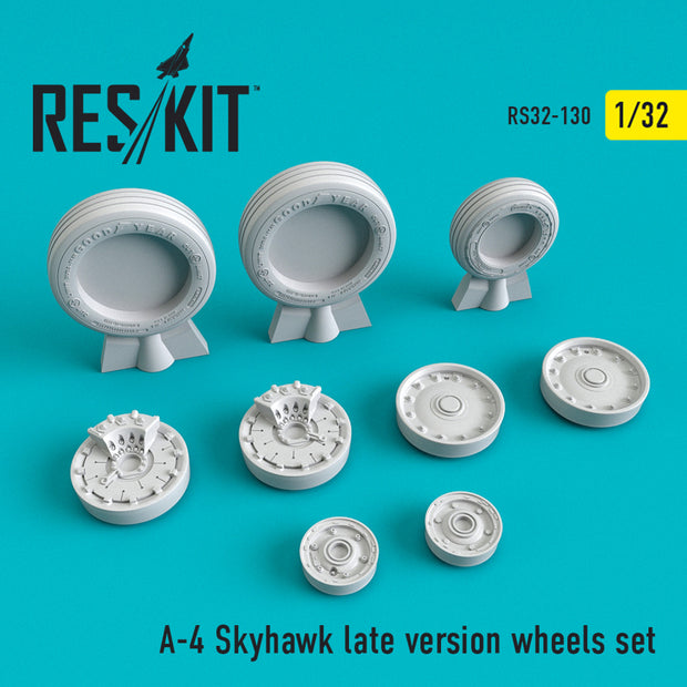 Douglas A-4 Skyhawk late version Wheels set Scale 1:32 ResKit RS32-0130 for Aircraft Model Kit