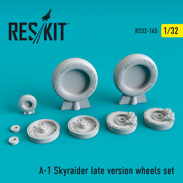 Douglas A-1 Skyraider (late version) Wheels set Scale 1:32 ResKit RS32-0165 for Aircraft Model Kit