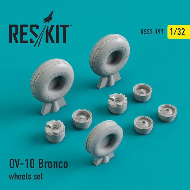 North American OV-10 Bronco Wheels set Scale 1:32 ResKit RS32-0197 for Aircraft Model Kit