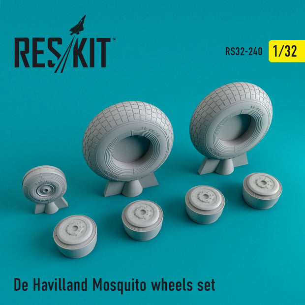 De Havilland DH.98 Mosquito Wheels set Wheels set Scale 1:32 ResKit RS32-0240 for Aircraft Model Kit
