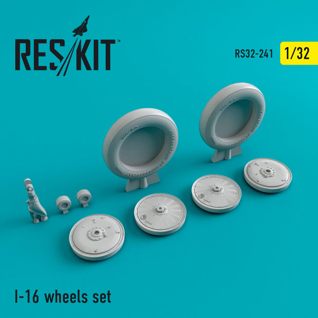 I-16 Wheels set Scale 1:32 ResKit RS32-0241 for Aircraft Model Kit