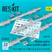 Multiple Ejector Racks A/A37B-6 (MER-7) (3 pcs) (F-4, F-100, F-5, F-105, F-8, A-4, A-7, A-10, Kfir) Scale 1:32 ResKit RS32-0341 for Aircraft Model Kit