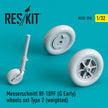 Messerschmitt Bf.109 (F, G-early) Wheels set type 2 (weighted) Scale 1:32 ResKit RS32-0350 for Aircraft Model Kit