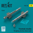 Firestreak Missiles (2 pcs) (EE Lightning, Sea Vixen, Gloster Javelin) (3D Printed) Scale 1:32 ResKit RS32-0410 for Aircraft Model Kit
