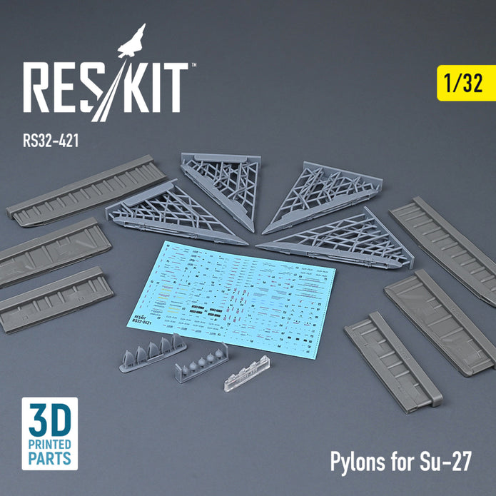 Pylons for Sukhoi Su-27 Scale 1:32 ResKit RS32-0421 for Aircraft Model Kit