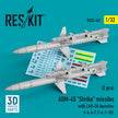 AGM-45 Shrike Missiles with LAU-34 launcher (2 pcs) (A-4, A-7, F-4, F-105) (3D Printed) Scale 1:32 ResKit RS32-0451 for Aircraft Model Kit