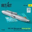 SUU-16A 20mm gun pod (close gun bay) with centerline Pylon for McDonnell Douglas F-4 Phantom II (C,D) (1 pcs) (3D Printed) Scale 1:32 ResKit RS32-0469 for Aircraft Model Kit